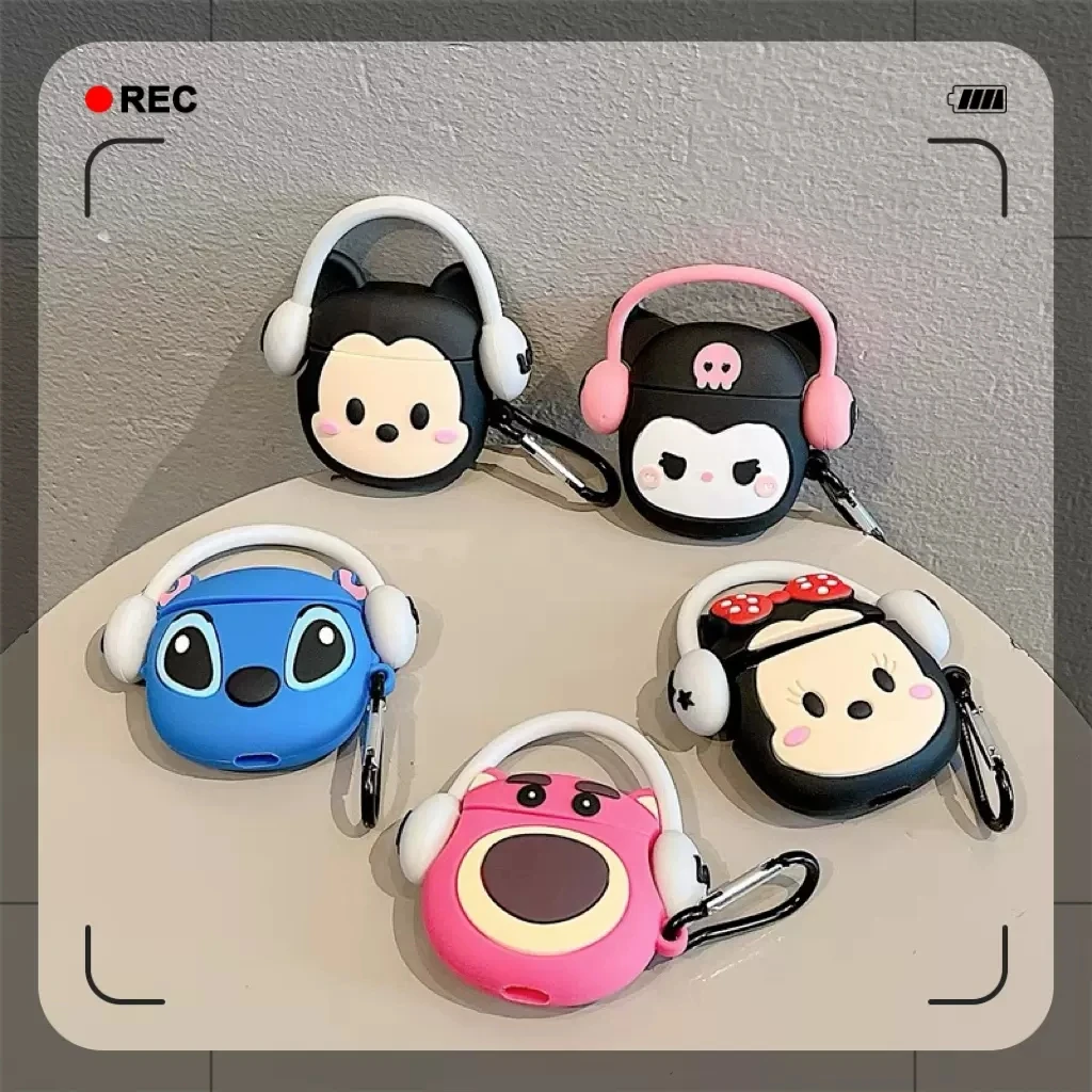 Силиконовый чехол для наушников с изображением Минни Микки Airpods 1 2 3 Pro