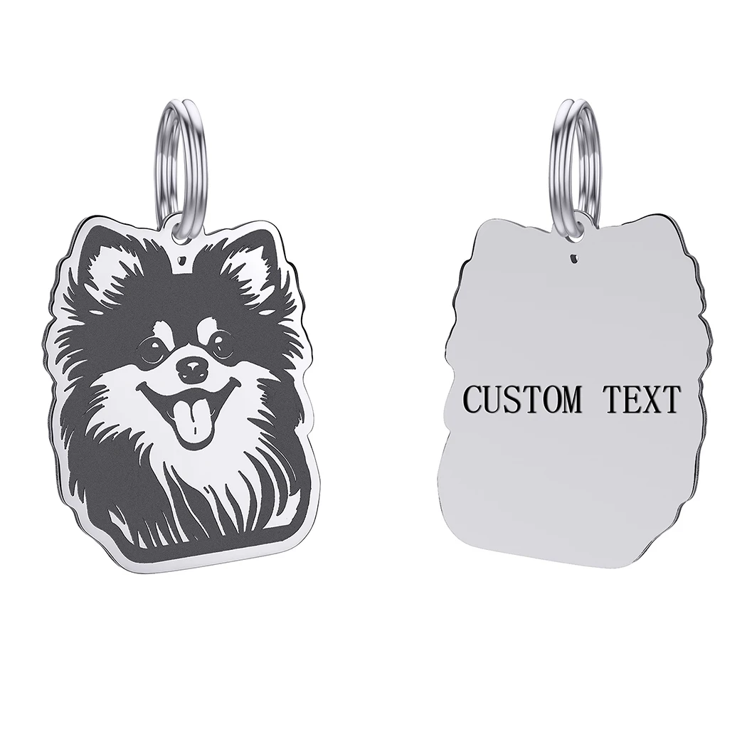 1 шт. персонализированный брелок с именем померанский шпиц собака