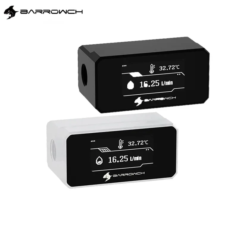 Medidor de Fluxo de Barrowch Laço Líquido Personalizado Construir Medidor de Fluxo Oled Sistema de Monitor de Termômetro Refrigerador de Água de Alarme de Alta Temperatura