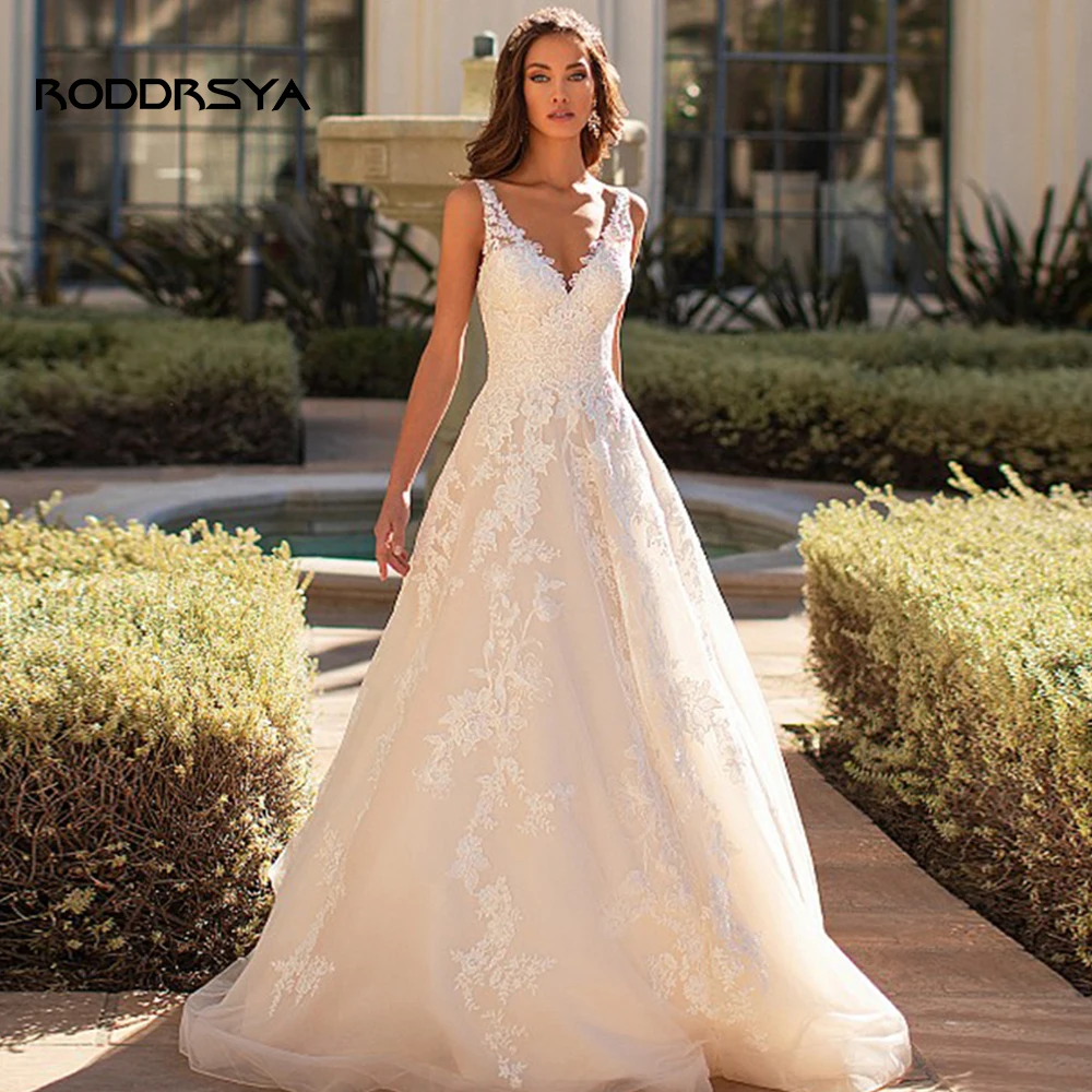 Женское свадебное платье в стиле бохо RODDRSYA