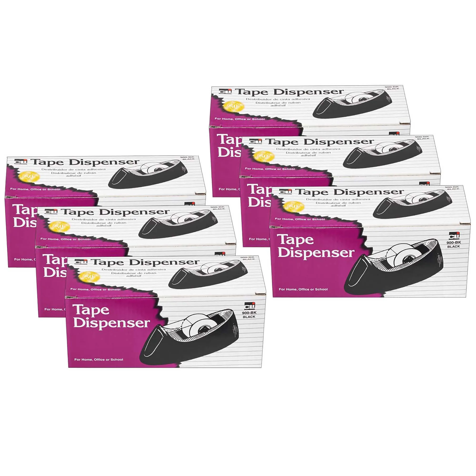 

Desk Tape Dispenser, Black, 6 Count
