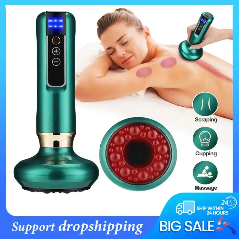 

Electric Vacuum Suction Cupping Massager GuaSha Anti Cellulite Cup Infrared Heat Fat Burning Slimming Physiotherapy Scraping