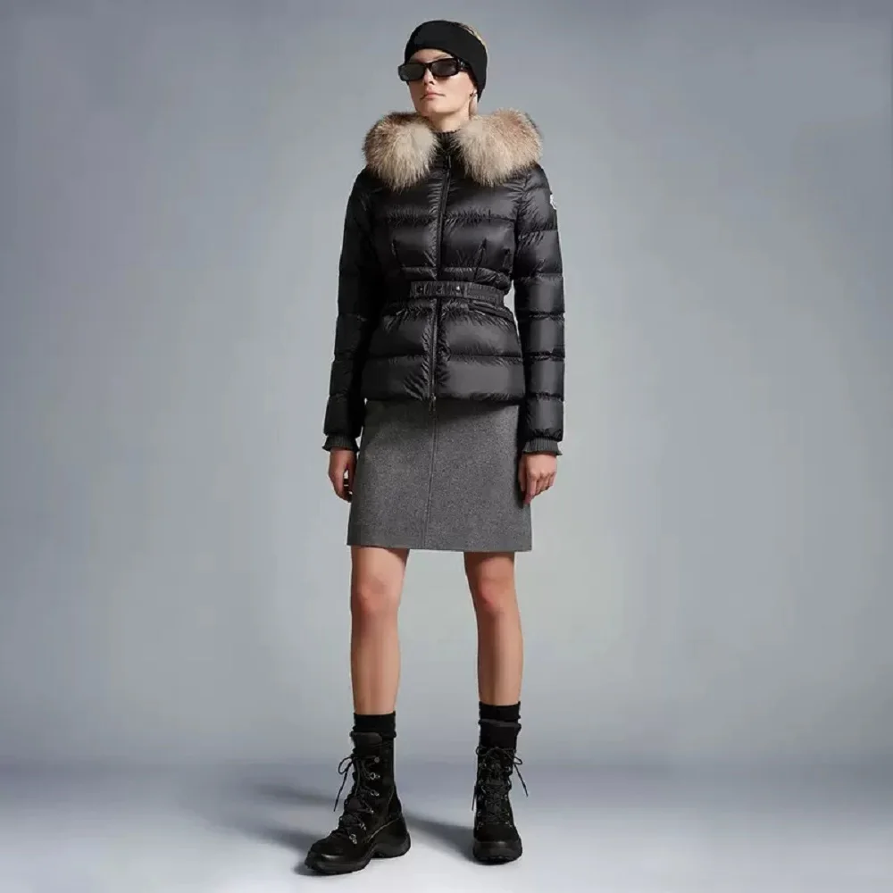 

2023 winter women's jackets real fur collar windproof warm women's hooded down jacket y2k clothes New fashion high quality coat