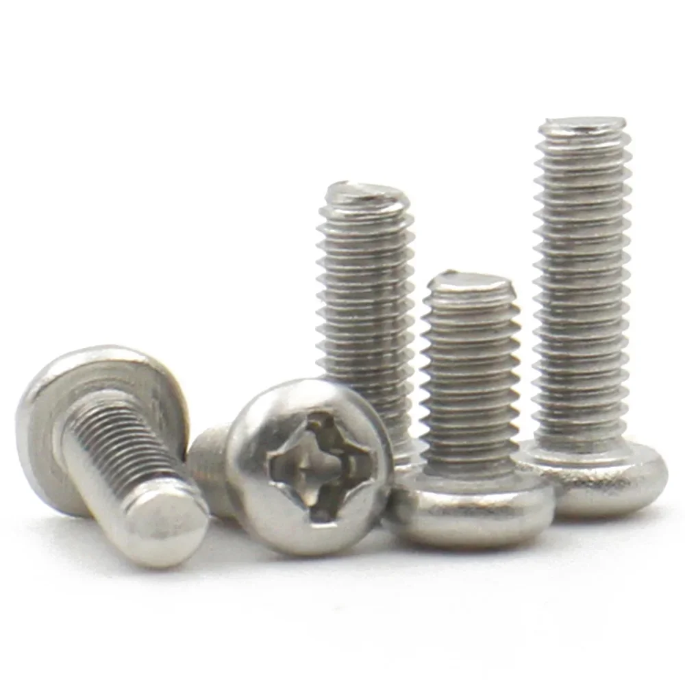 10-100 шт. M1 M1.2 M1.6 M2 M2.5 M3 M4 M5 M6 M8 DIN7985 304 Нержавеющая сталь крестообразный утопленный