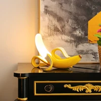 nordic designer banana table lamp for hotel bedroom decor lights ornament resin creative gift childrens room bedside desk lamp