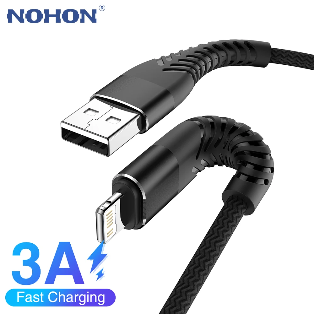 USB кабель для быстрой зарядки iPhone 13 12 11 Pro Max 10 X XR XS 5 6 s 5s 6s 7 8 Plus SE 2020 Длинный 1м 2м 3м