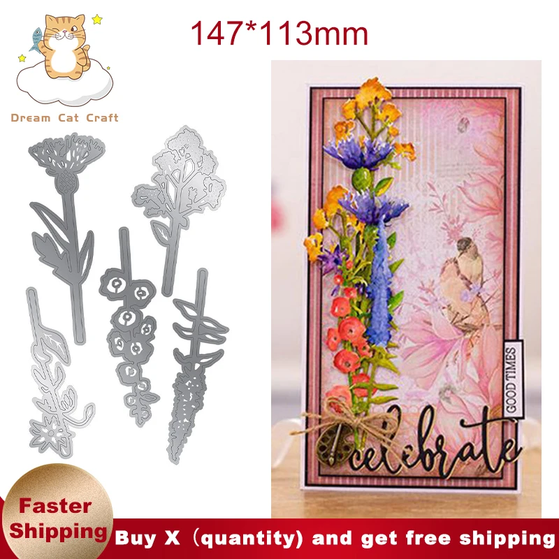 

Flowers Floral Silhouette Die Set Metal Cutting Dies 2022 New Diy Molds Scrapbooking for Paper Making Die Cuts Crafts Card Dies