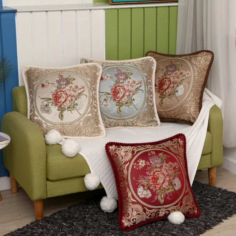 

European-style Luxury Cushion Cover Pillow Case 48x48cm Home Textiles Supplies Lumbar Pillow Decorative Throw Pillows Chair Seat