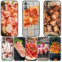 beef pork fat phone case for xiaomi mi 11 lite pro ultra 10s 9 8 mix 4 fold 10t 5g black cover silicone back prett