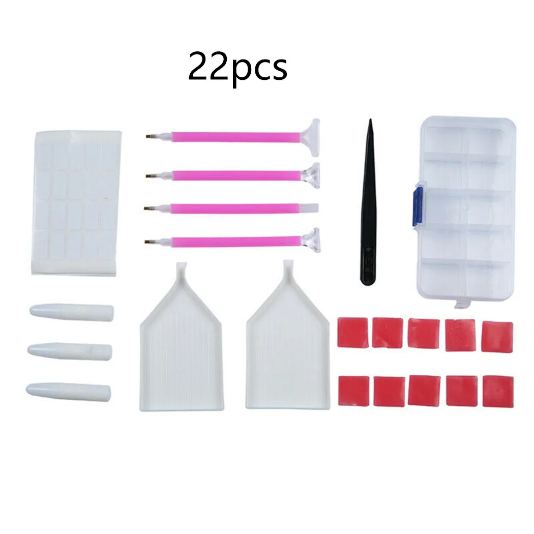 

Embroidery Painting Art Tools Kit Glue DIY Craft Box Multi Cross Stitch