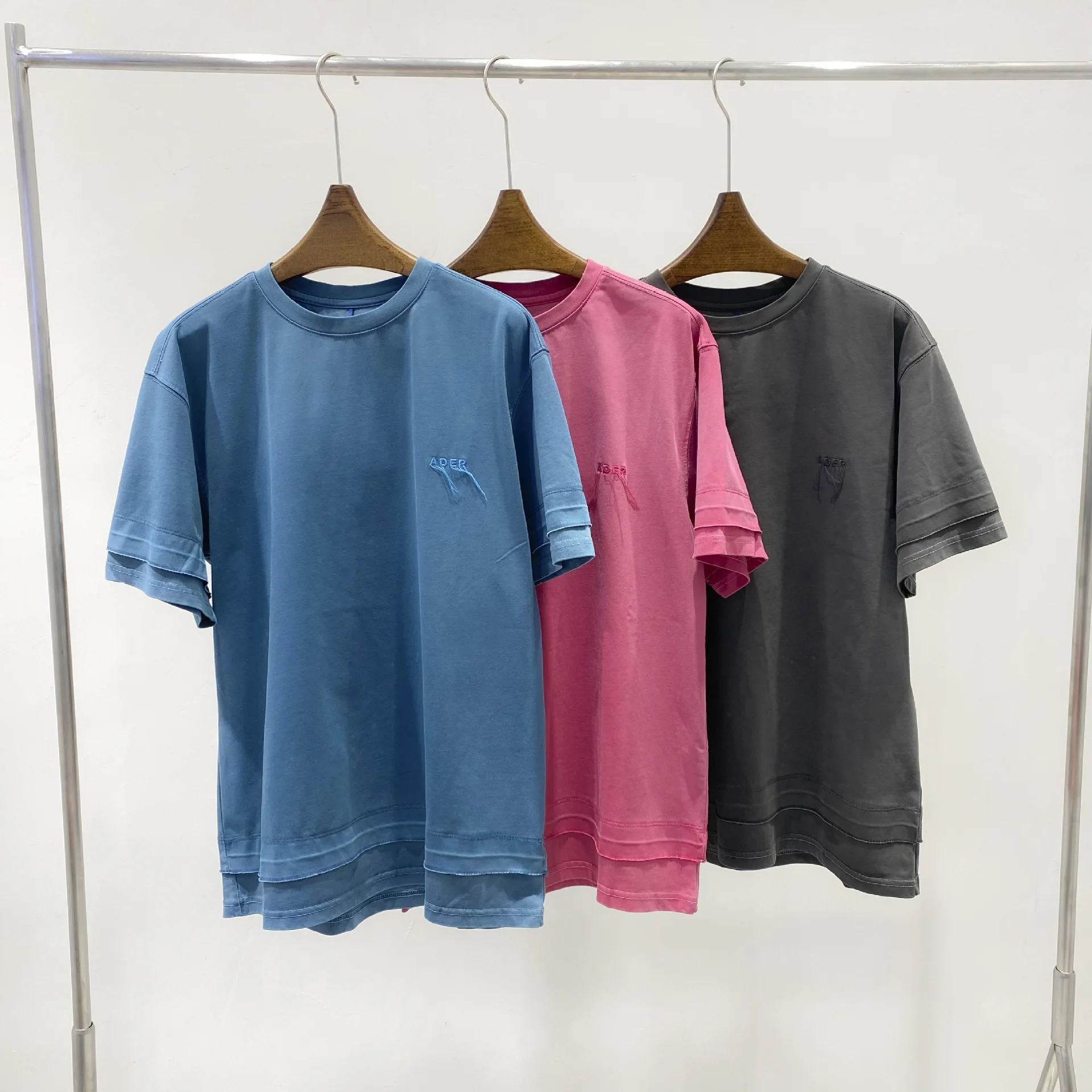 

Летняя футболка с короткими рукавами, вышивкой и кисточками, новинка 2022, свободная футболка с круглым вырезом для мужчин и женщин, TX547