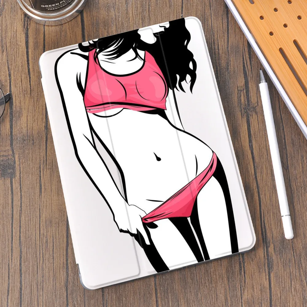 

Manga Girl Fashion Cover for 10.2 iPad 8th Generation Mini 5 Air 4 Pro 11 2021 Pencil Case For 7th Silicone Funda Air 2 6th 5th