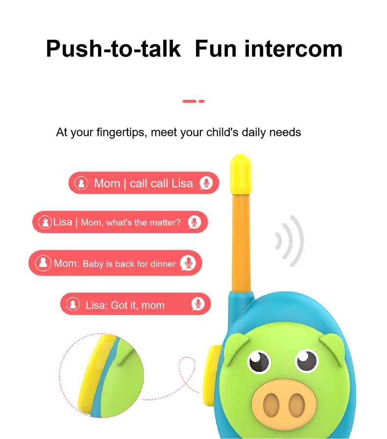 2022 Parent-child Lnteractive Game Mini Toy Boy Girl Handheld Radio Phone Cartoon Christmas Birthday Gift Children Walkie-talkie