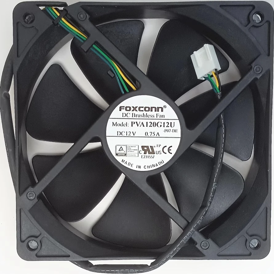 Фото Новый 4-проводной вентилятор ходового типа Foxconn PVA120G12U 12В 0.75A 12025 12 см с контролем температуры №1
