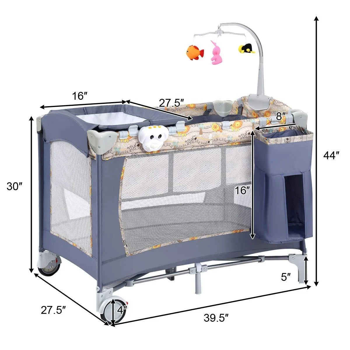 Детская кроватка, многофункциональная складная детская кровать, модная портативная кровать для детей