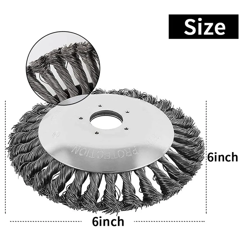 

Колесо из стальной проволоки для кустореза, 6 дюймов (приблизительно 15,2 см), подходит для заводчиков с 4 адаптерами