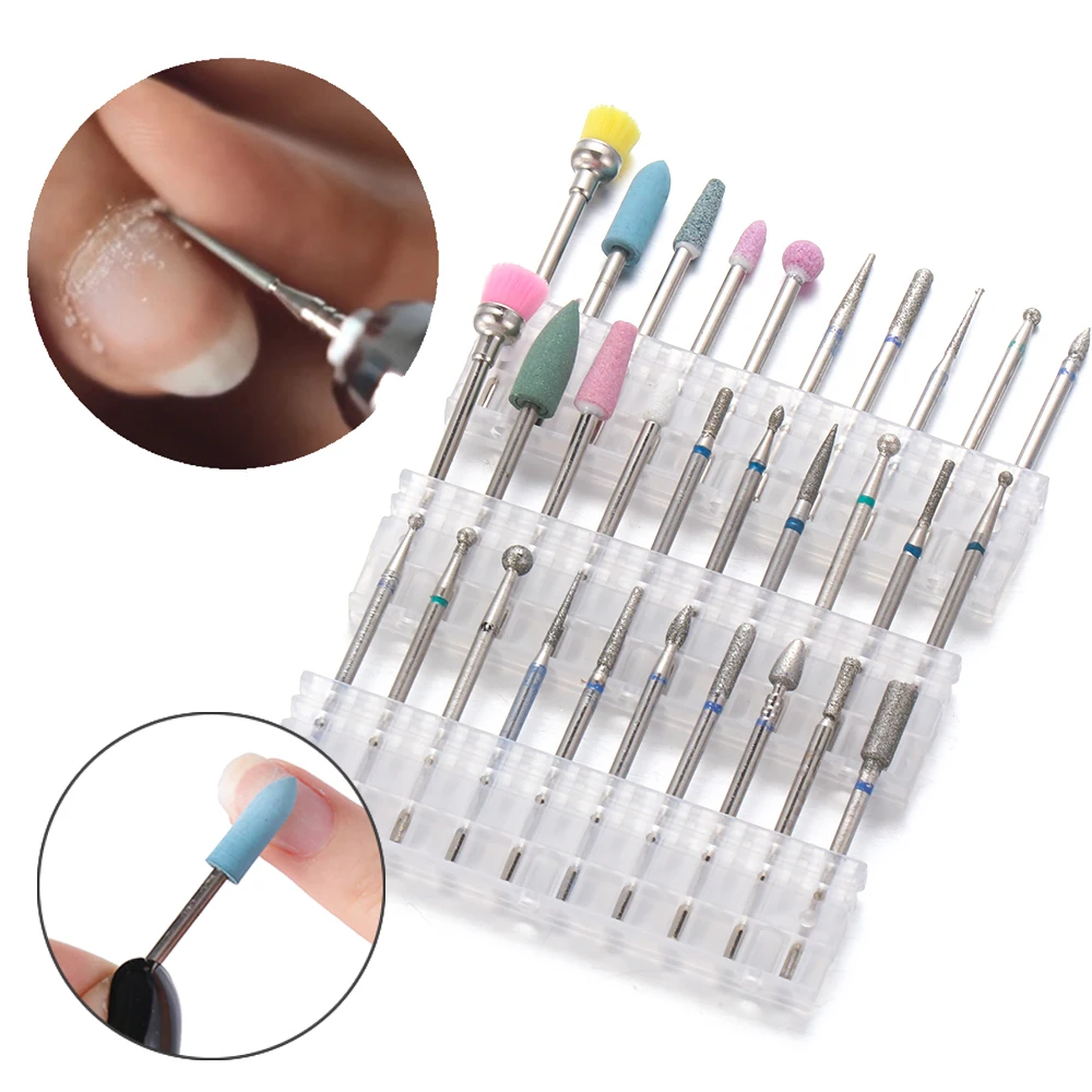 

Nail Set Pedicure Sander Steel Grinding Milling Electric 10pcs Drill Cutter Machine Tungsten Manicure Bit Nail Tools Head For