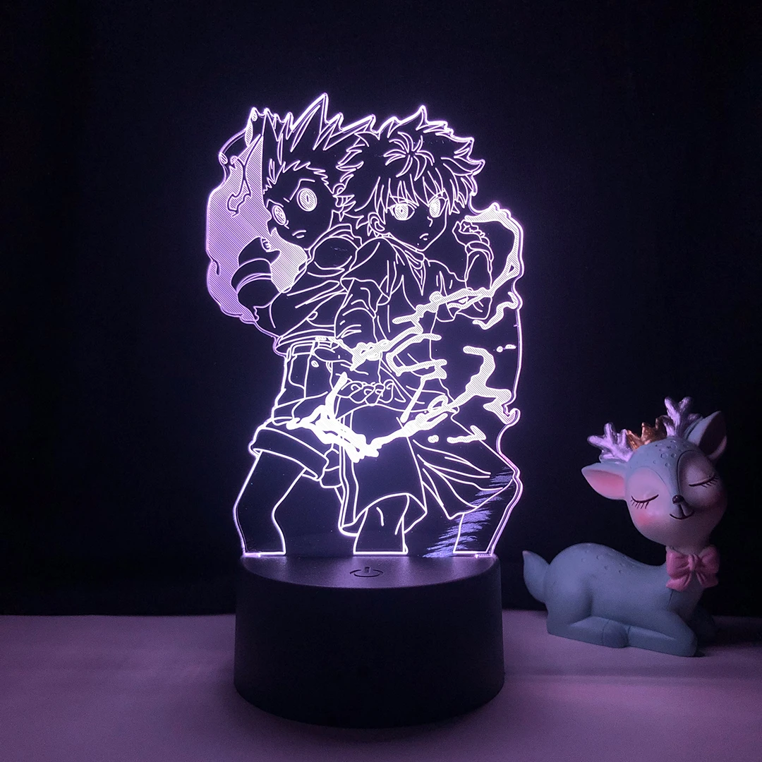 

Gon and Killua Figure 3d Night Light Anime Hunter X Hunter Nightlight for Kid Bedroom Decor Lighting Child Gift HxH Lamp Bedside