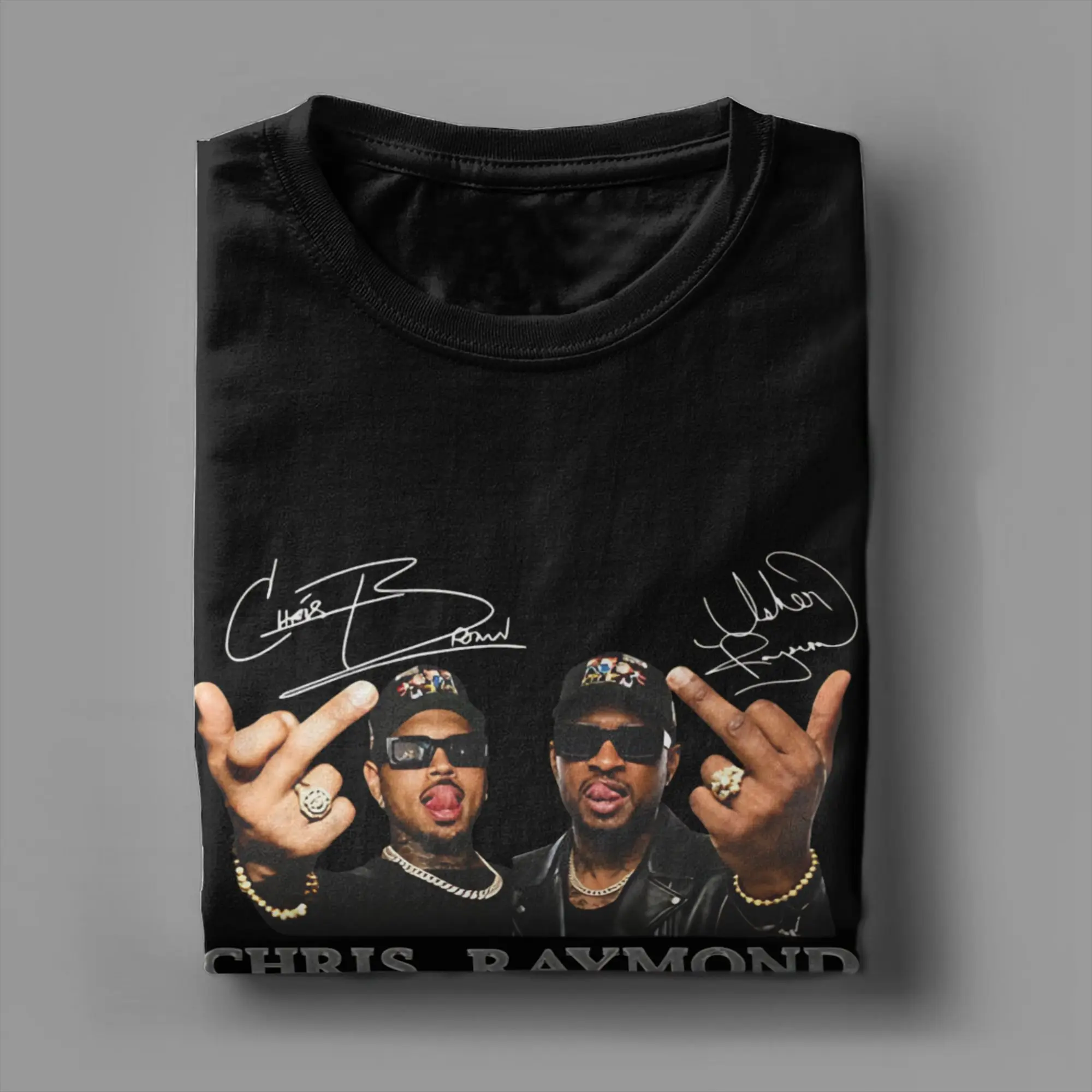 Фото Мужская футболка Chris Brown And Usher The Rb Tour, хлопковая одежда Raymond And Brown, футболка с короткими рукавами и круглым вырезом, футболки №4