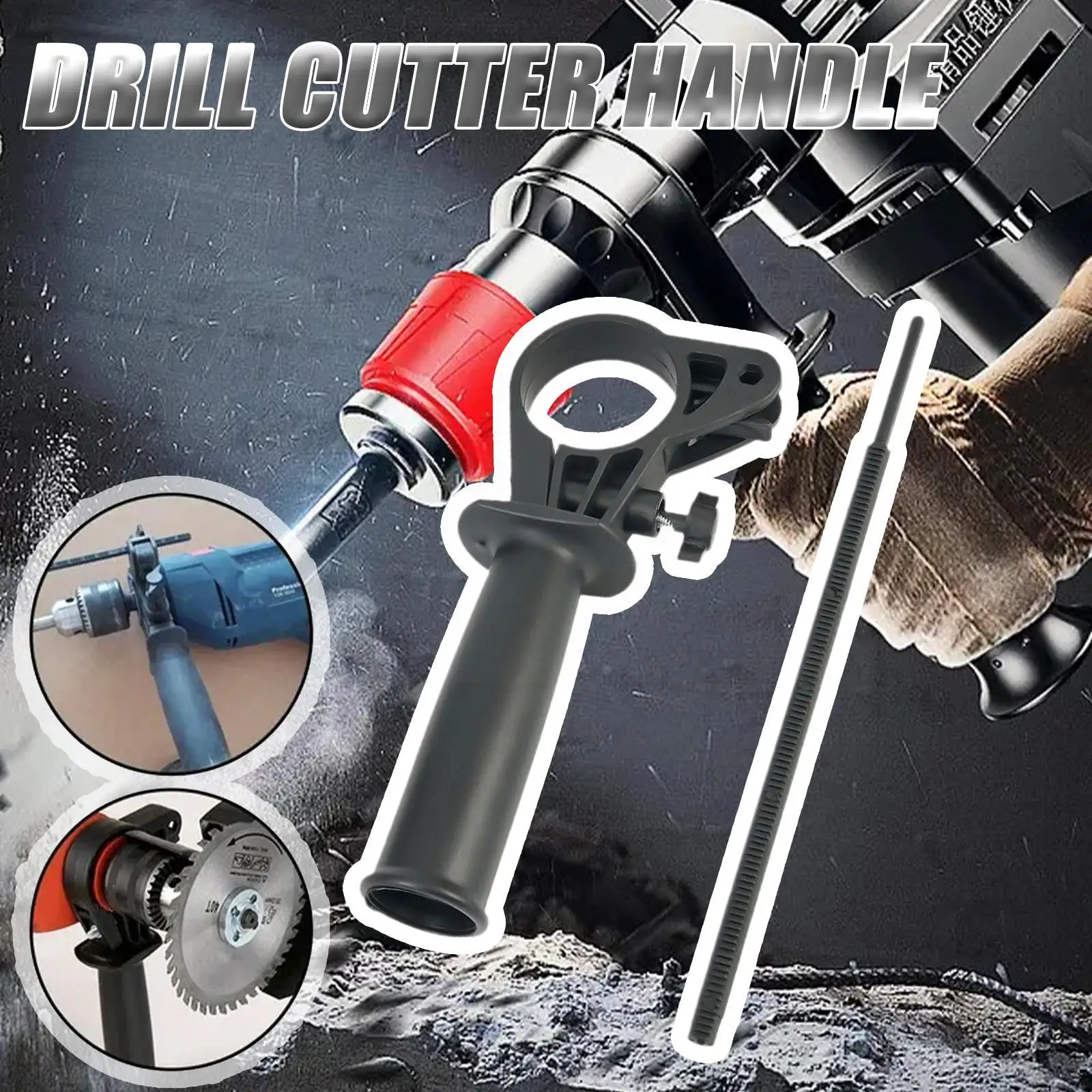 

Electric Drill Hammer Handle Power Tool Fittings Inner Replacement Ring Hammer Side Handle With Fits Drill Ruler 41-44mm Gr P9E2