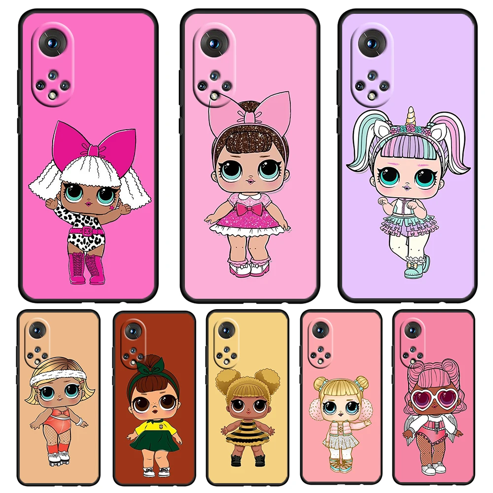 

Love L.O.L. SURPRISE Dolls For Honor 60 50 20 SE Pro X30 10X 10i 10 9X 9A 8X 8A Lite Silicone Soft TPU Black Phone Case Cover