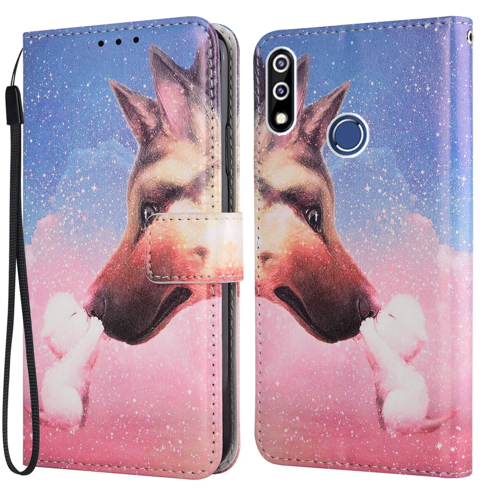 

Тонкий чехол для BQ 6061L, мультяшный кожаный Простой Чехол-Кошелек для BQ 6061L, тонкий мультяшный чехол для телефона с единорогом