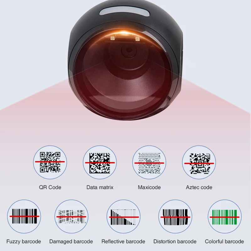 Сканер штрих-кодов 1D/2D настольный сканер высокоточное распознавание CMOS