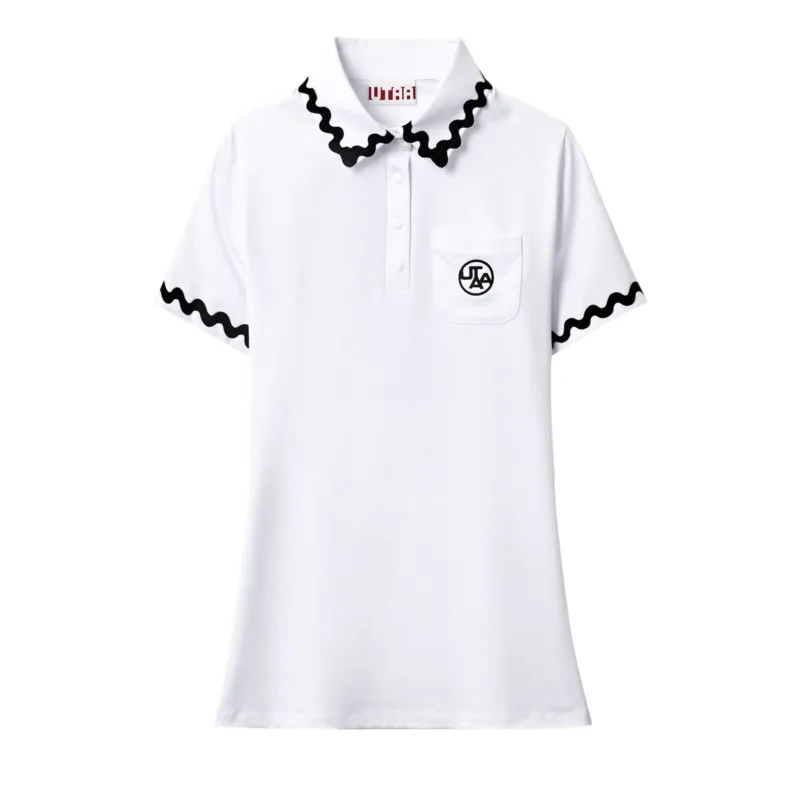 Golf Sport Women's Polo Shirt,Moisture-Wicking Performance Polo Shirt Short-Sleeve Polo Shirt
