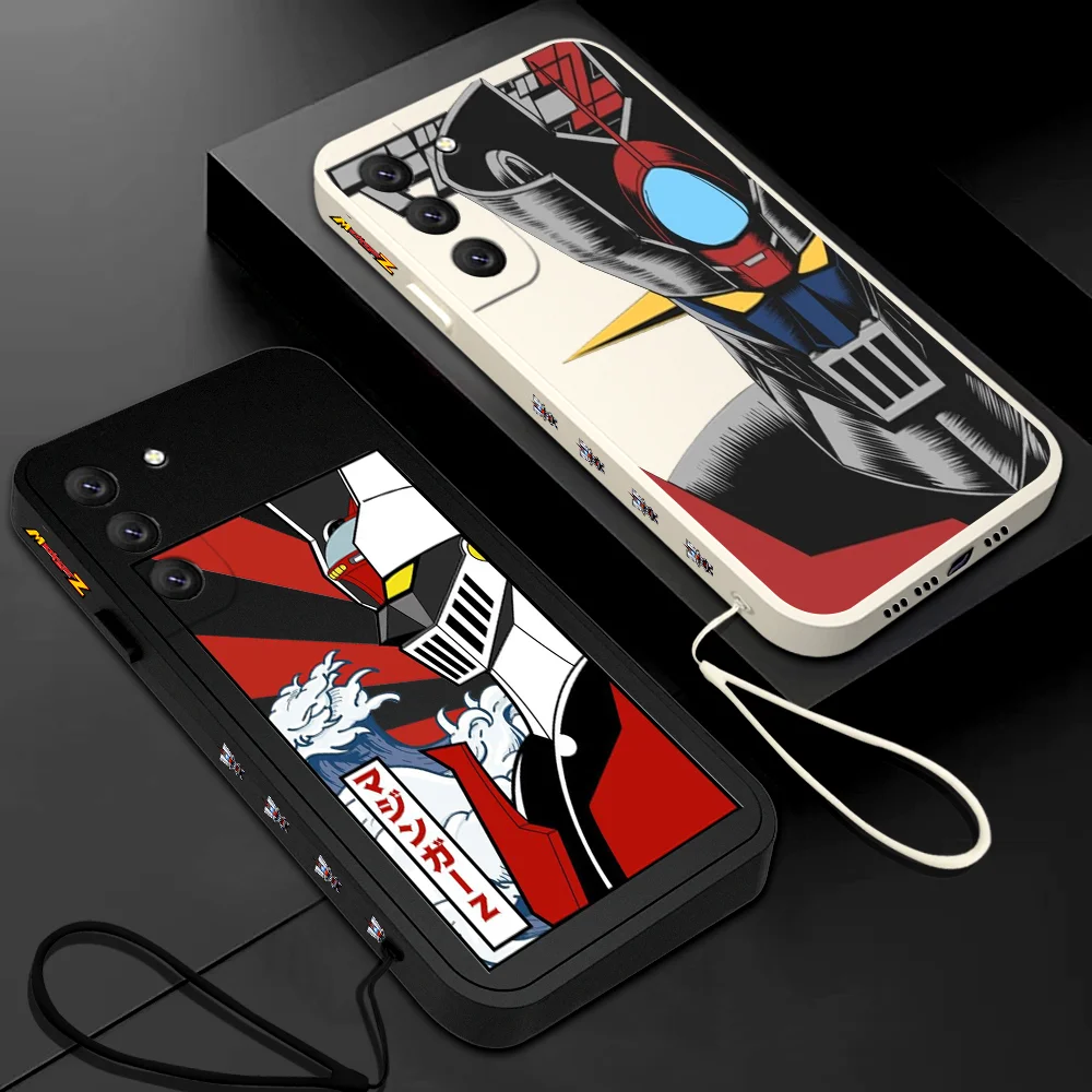 

Manga Mazinger Z Phone Case For Samsung Galaxy S23 S22 S21 S20 Ultra Plus FE S10 4G S9 S10E Note 20 10 9 Plus With Lanyard Cover