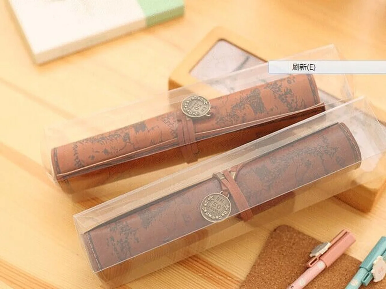 

1Pc Treasure Map Sketch Pencil Bag Retro Pen Bag Makeup Brush Pouch Pencilcase Pencil Storage School Office Stationery Supplies