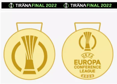 

Медаль Лиги Европы на сезон 2021-22, медали чемпионов рома, веерские сувениры