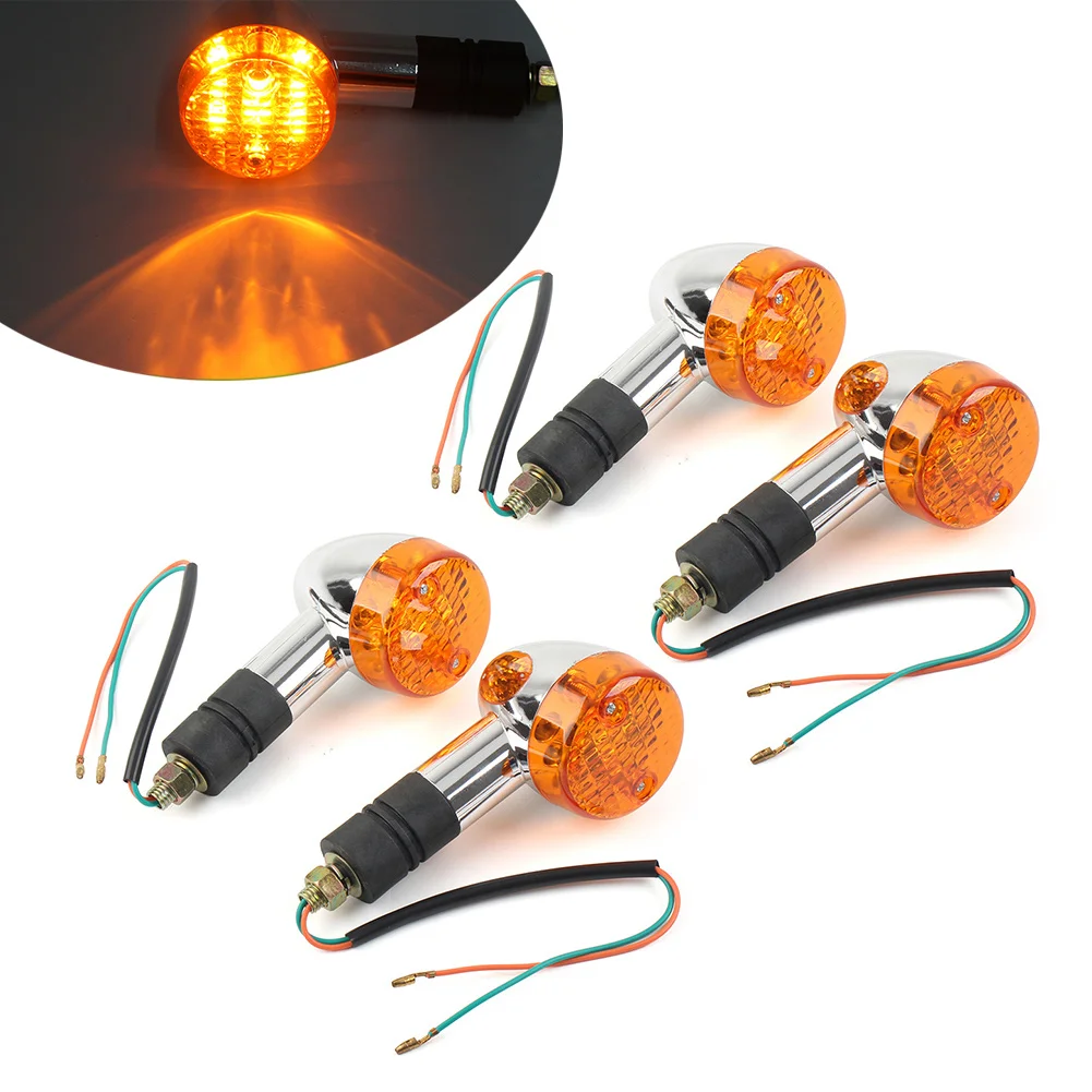 

4pcs Motorcycle Universal LED Turn Signal Indicator Blinkers Flashers For Suzuki For Honda