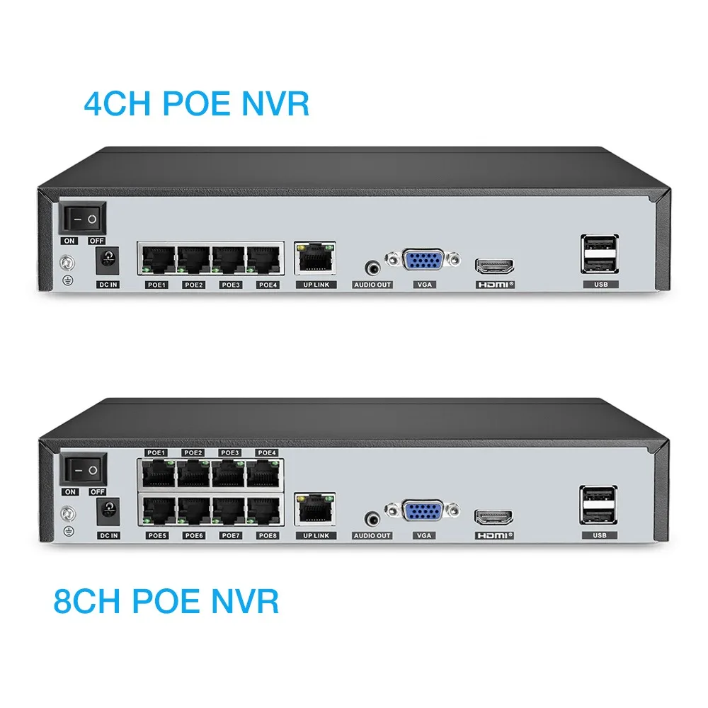 

AI Face Detection 8MP 4CH 8CH Network Video Recorder H.265 POE NVR for IP Camera CCTV System P2P Security Surveillance Camera