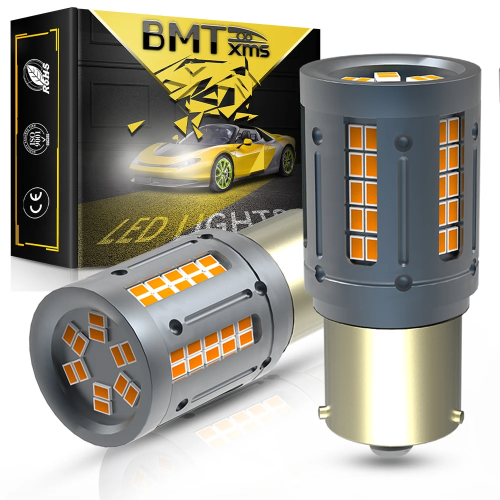 

BMTxms 2 шт. PY21W 7507 Светодиодная лампа BAU15S 1156PY автомобильный сигнал поворота Canbus для Hyundai Tucson 2004-2016 2017 2018 2019 NX4