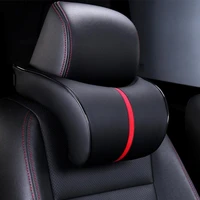 pu leather auto car neck pillow memory foam filling seat headrest cushion pad head protection neck rest support pillow