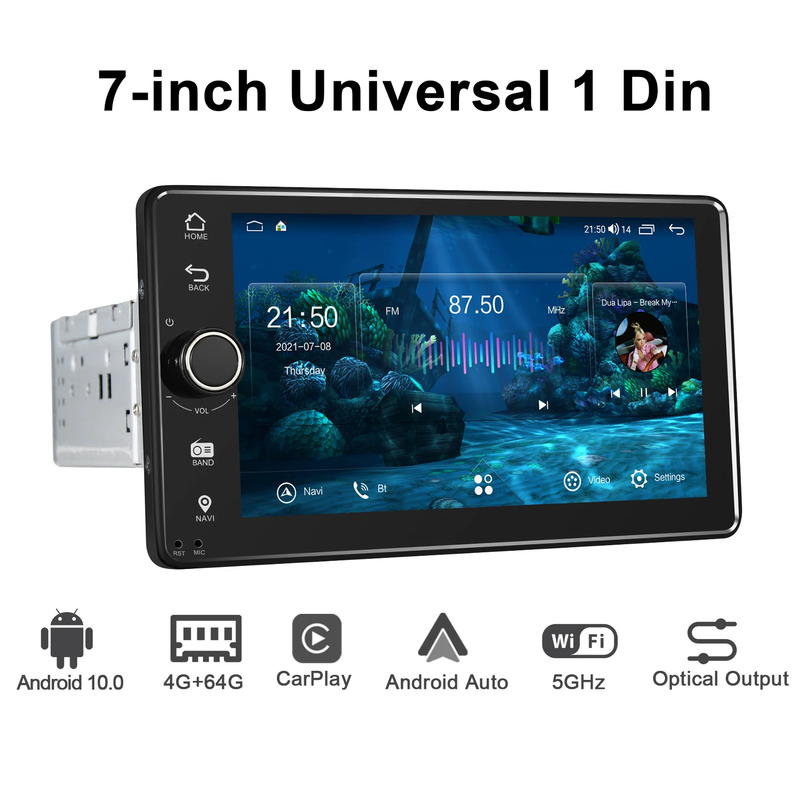 Автомобильная магнитола JOYING Android 10 0 1 Din 7/8/9 дюймов стерео головное устройство 4 Гб