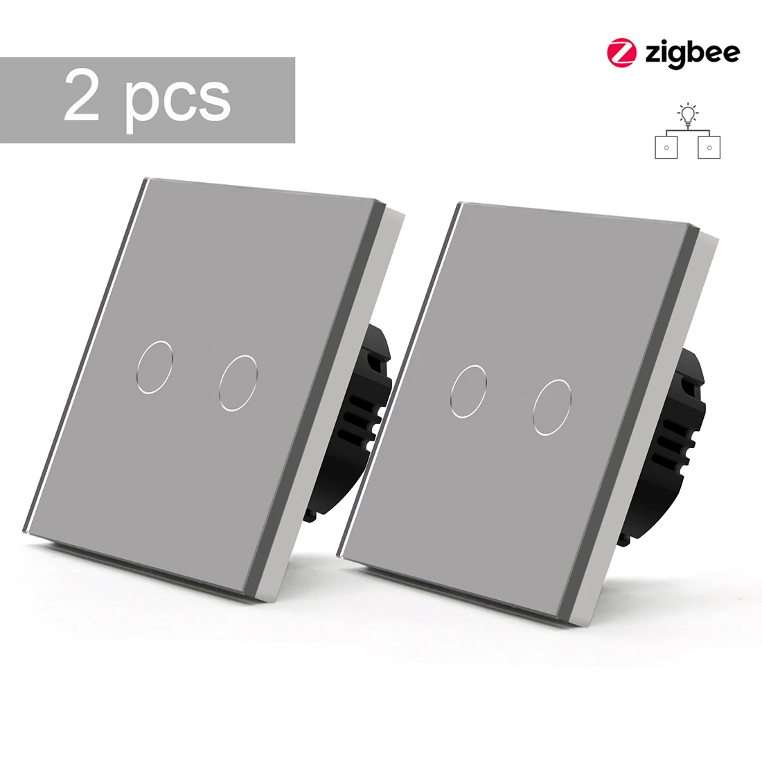 Умные стеклянные переключатели BSEED Zigbee 1 Gang 2-сторонние
