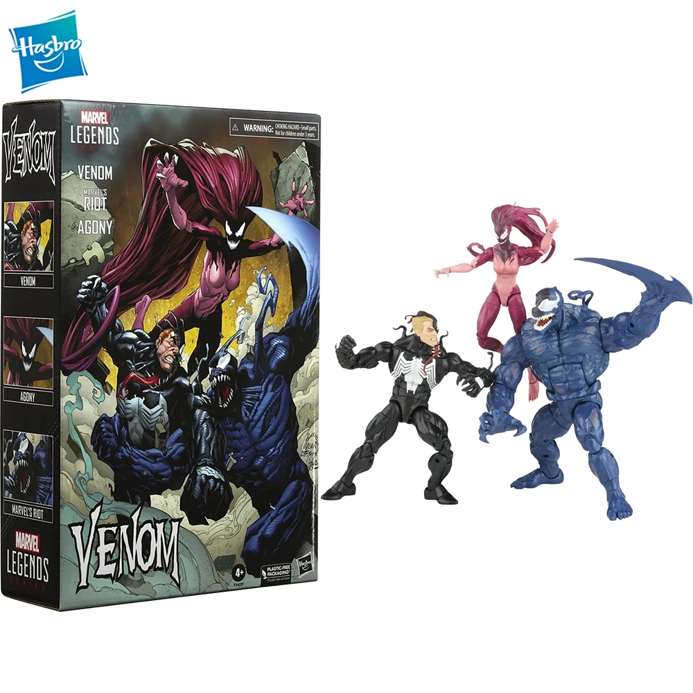 

[In Stock] New Hasbro Marvel Legends Series Venom Agony and Riot 3-Pack 6-Icnh Action Figure Collectible Model Toy Gift F3429