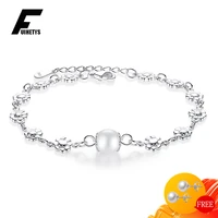 trendy pearl bracelet silver 925 jewelry flower shape accessories bracelets for women wedding engagement party gifts ornaments