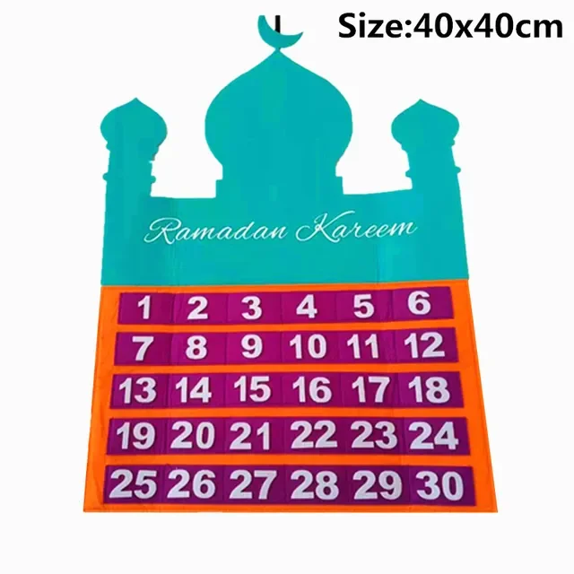 

Mubarak Decor For Home Kids Gifts Advent Calendar 30days Hanging Felt Countdown Ramadan Decoration Al Adha EID Muslim Decor