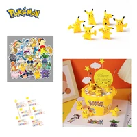 anime peripherals pokemon pikachu net red portable spring outing plastic childrens toys cake bucket birthday decoration plug in