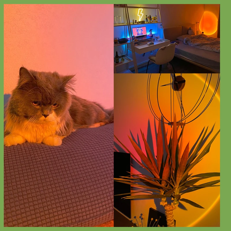 

Закат лампа закат проектор настроение светильник гостиная спальня светильник Декор для комнаты бар атмосфера фотография фон