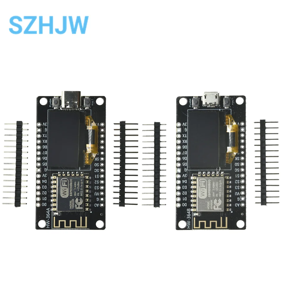 

Nodemcu WiFi ESP8266 Development Board 0.96 inch OLED Micro type-C for Arduino