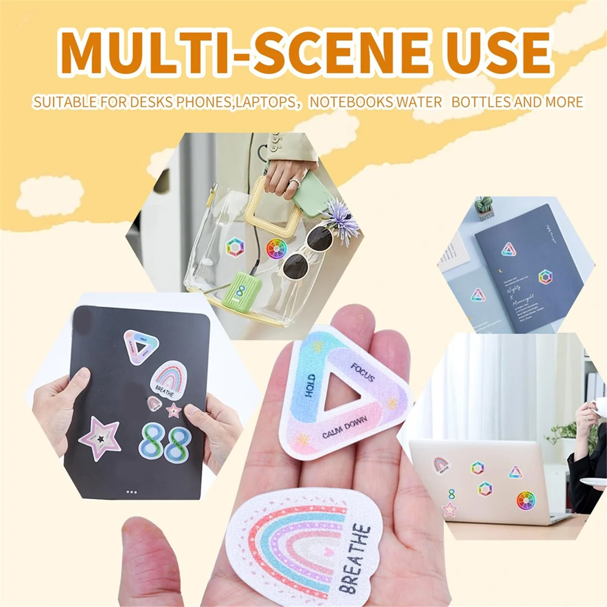 60 шт. успокаивающие полоски сенсорные наклейки тревоги для дыхания предметы