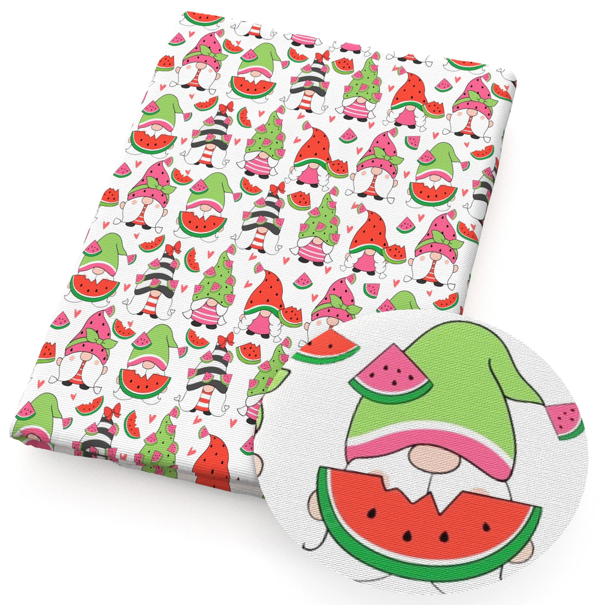 Gnome Ladybug Bees Printed Cotton Spandex Fabric Tissue Sewing Quilting Fabrics Needlework Material DIY Handmade 1Yc24147 |