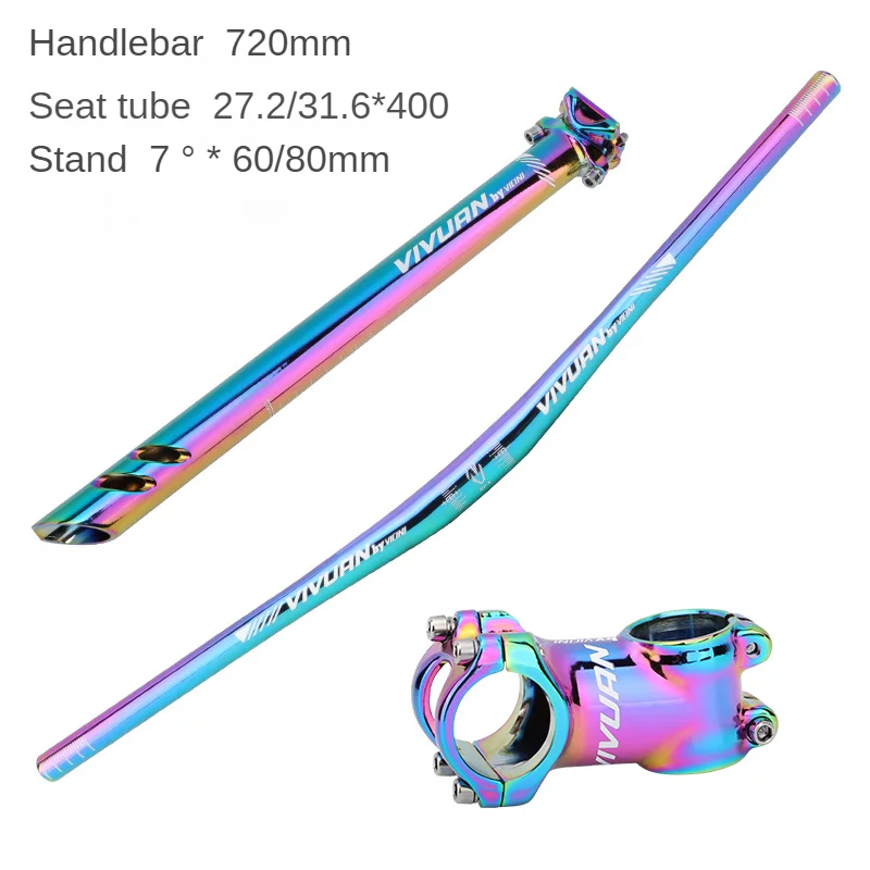 

Mountain Bikes Ultra-light handlebars Aluminium colour plated handlebars Horizontal Handlebar Swallow-shaped Handlebar 720mm
