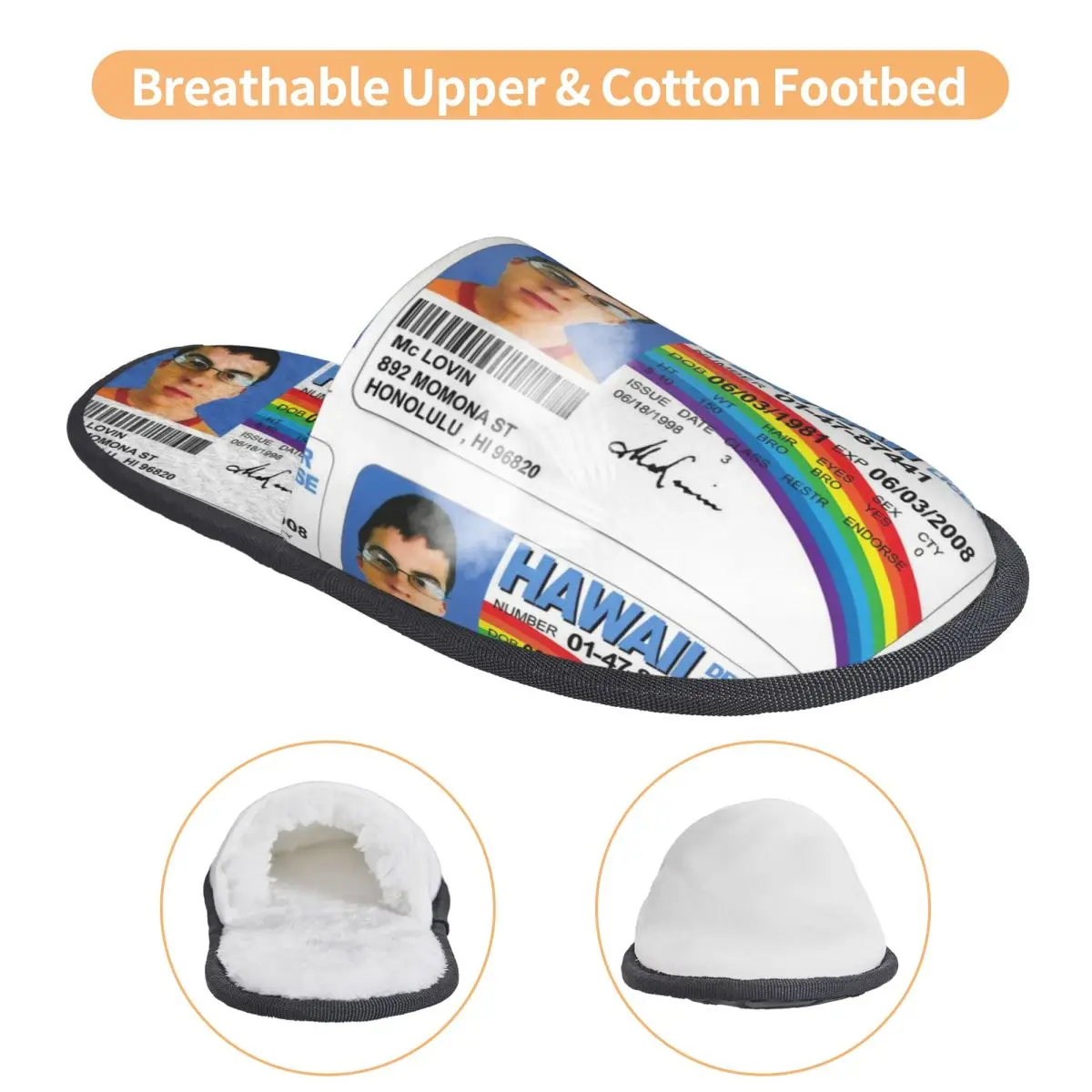 Флаг McLovin искусственный идентификатор водительские права пушистые тапочки