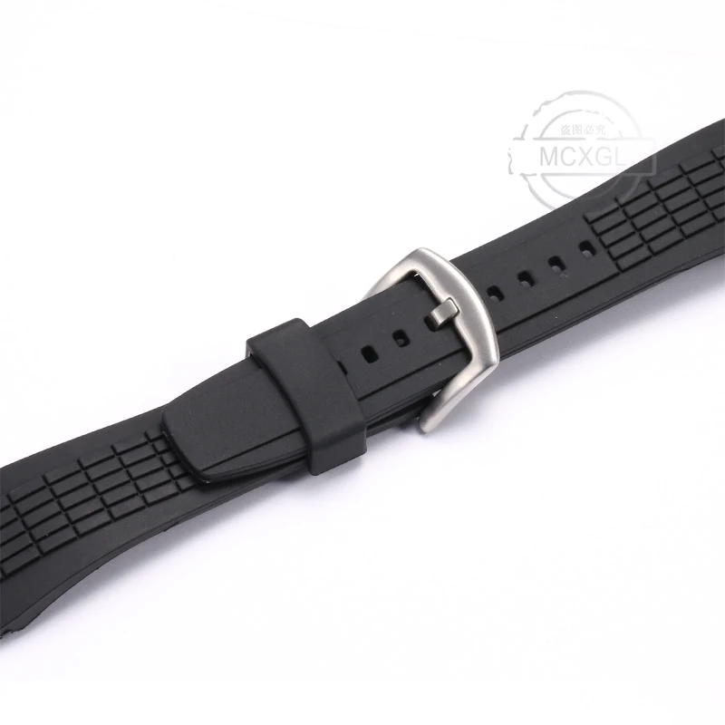 26mm Silicone Watch Band Suitable for SEIKO VELATURA/SRH Series SPC007 Men' Sports Waterproof Rubber Strap Watch Accessories
