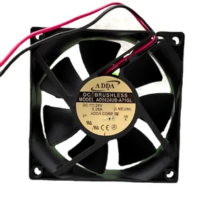 New CPU Cooling Fan ADDA AD0824UB-A71GL 8025 8 Cm DC 24V 0.56A 6.24W Bearing Fan Fan 80X80X25mm