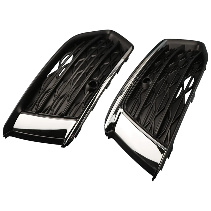 

1Pair Front Bumper Fog Lamp Cover Trim Frame Foglight Grill 4KD807648 4KD807647 Replacement For A6 C8 2019 2020 2021